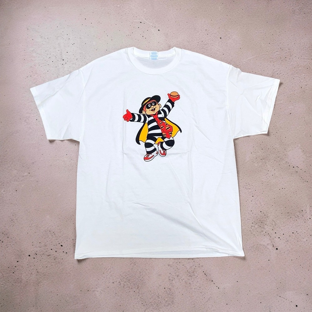 McDonald's Hamburglar Men's XL White Graphic T-Shirt Port & Company